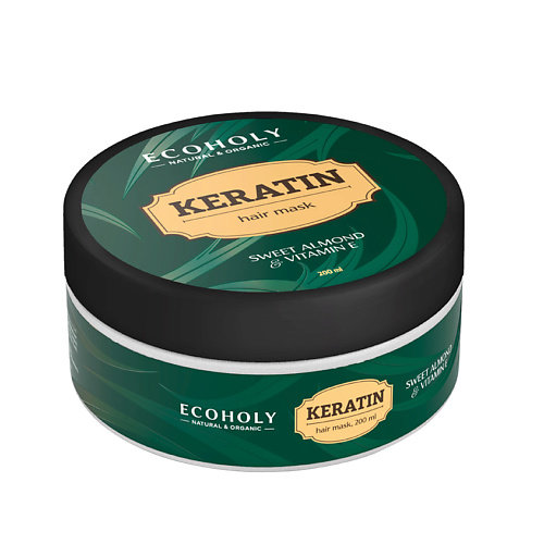 ECOHOLY Маска для волос кератиновая aravia professional маска кератиновая для интенсивного питания и увлажнения волос hydra