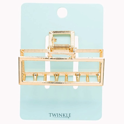 TWINKLE Заколка-крабик для волос RECTANGLE GOLD twinkle заколка крабик для волос twisted gold