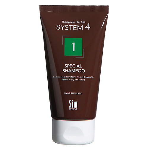 фото System4 шампунь терапевтический №1 для нормальной и жирной кожи головы