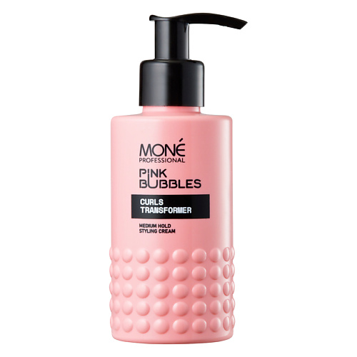 MONE PROFESSIONAL Крем-стайлинг для вьющихся и кудрявых волос средней фиксации Pink Bubbles лосьон для завивки schwarzkopf professional