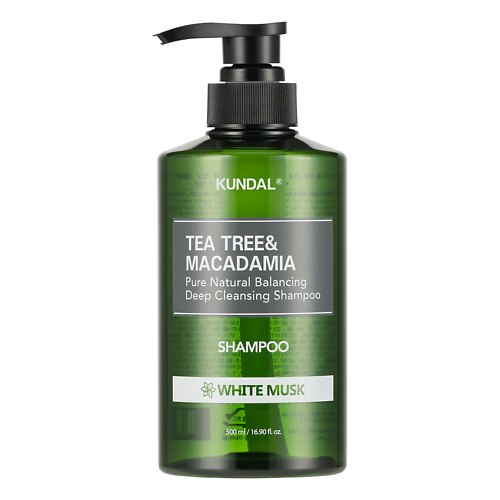 KUNDAL Шампунь для волос очищающий Белый мускус Tea Tree & Macadamia