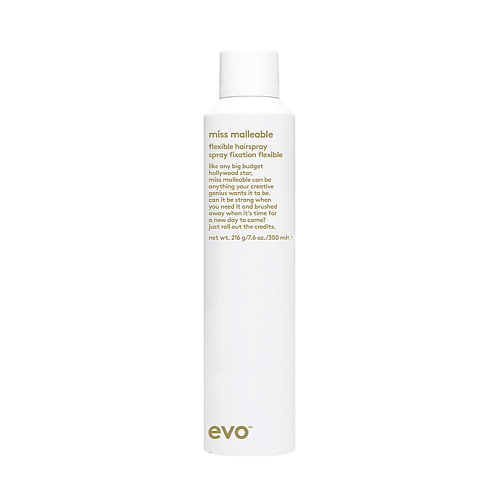 Лак для укладки волос EVO [Мисс Покорность] Лак подвижной фиксации miss malleable flexible hairspray