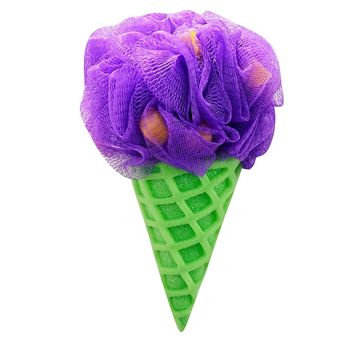 DOLCE MILK Мочалка «Мороженое» зеленая/фиолетовая солнечные зайчики раскраска по номерам фиолетовая