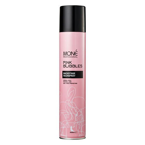 цена Лак для укладки волос MONE PROFESSIONAL Лак для объема и укладки волос средней фиксации Pink Bubbles
