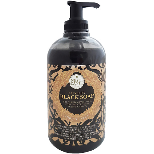 NESTI DANTE Жидкое мыло Luxury Black Soap жидкое мыло aroma soap бергамот и вербена 1000мл