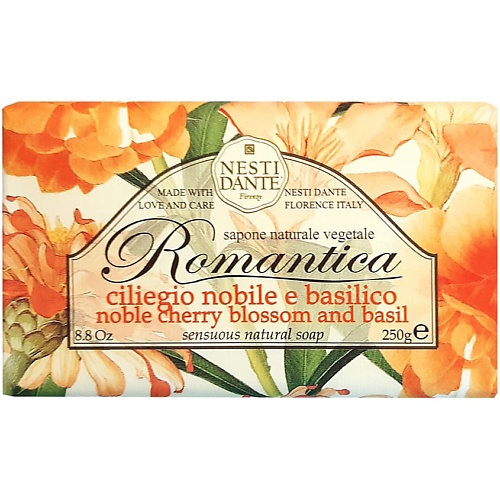 NESTI DANTE Мыло Romantica Noble Cherry Blossom & Basil nesti dante жидкое мыло romantica wild tuscan lavender