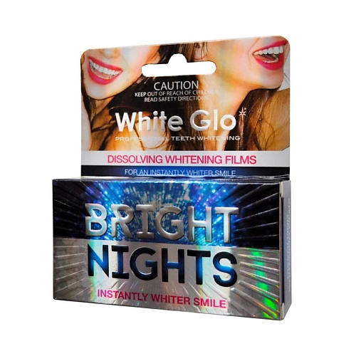 WHITE GLO Полоски отбеливающие Bright Nights №6 rigel профессиональные полоски для отбеливания зубов on the go из лондона 201