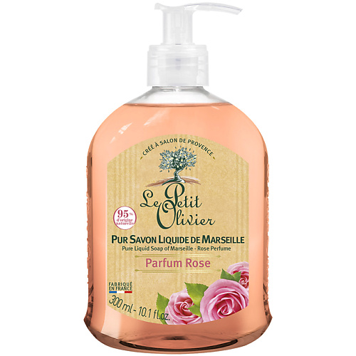 LE PETIT OLIVIER Мыло марсельское жидкое Роза Parfum Rose Liquid Soap