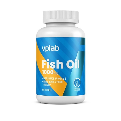 VPLAB Рыбий жир Fish Oil, омега-3 незаменимые жирные кислоты, витамины А, D, Е mirrolla океаника омега 3 35% капсулы 1400 мг