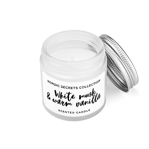 фото Лэтуаль ароматизированная свеча «white musk & warm vanilla» nordic secrets collection