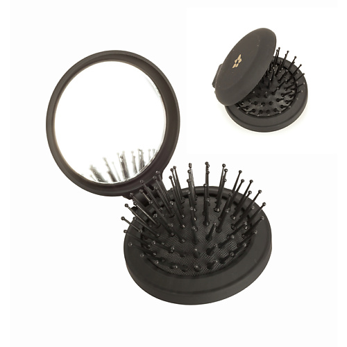 ЛЭТУАЛЬ Складная расческа для волос с зеркалом коробка складная фигурная брутальность 11 × 8 × 2 см