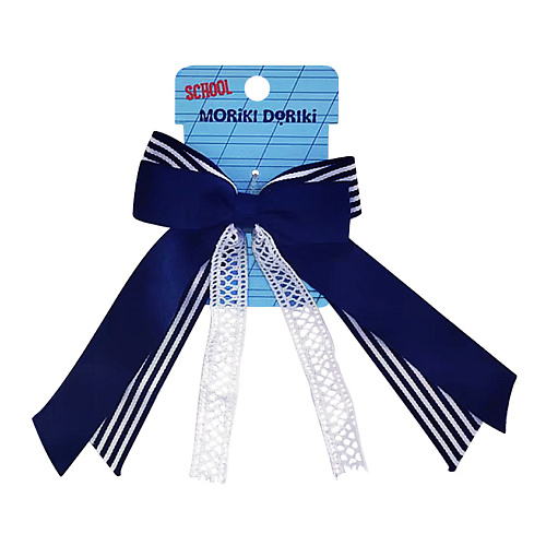 цена Резинка для волос MORIKI DORIKI Сине-белый бант на резинке SCHOOL Collection Blue&White bow elastic