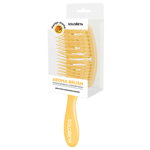 SOLOMEYA Расческа для сухих и влажных волос с ароматом манго гелевый воск в гранулах с ароматом манго 800 г