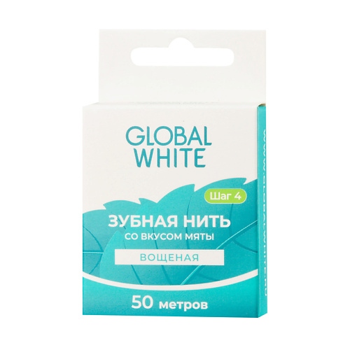 фото Global white зубная нить со вкусом мяты