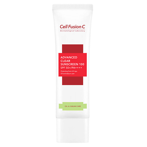 CELL FUSION C Крем солнцезащитный 100 SPF50+ PA++++ для проблемной кожи Advanced Clear Sunscreen гель для поддержания гигиены жирной кожи clear