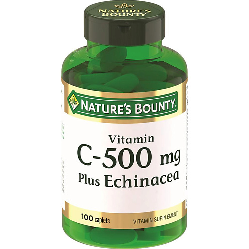 NATURE'S BOUNTY Витамин С 500 мг плюс эхинацея nature s bounty витамин d3 400 ме 250 мг