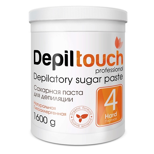 DEPILTOUCH PROFESSIONAL Сахарная паста для депиляции №4 плотная Depilatory Sugar Paste сахарная паста для шугаринга и для депиляции мята 4c плотная 1 5 кг