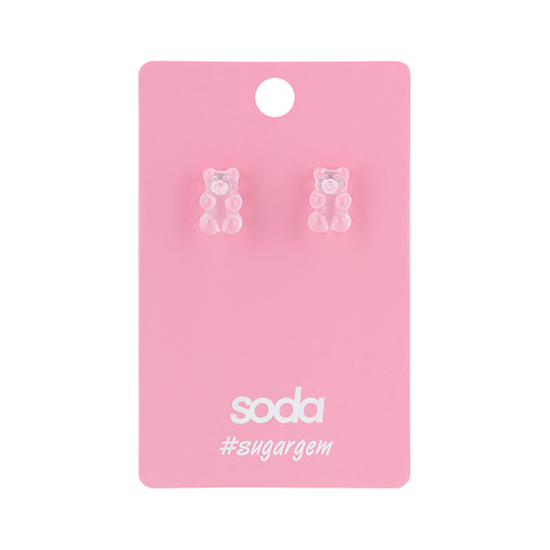 SODA Серьги PINK BEAR #sugargem