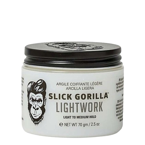 SLICK GORILLA Глина для укладки волос подвижной фиксации Lightwork Ligth To Medium Hold white cosmetics глина для укладки волос white 50 мл