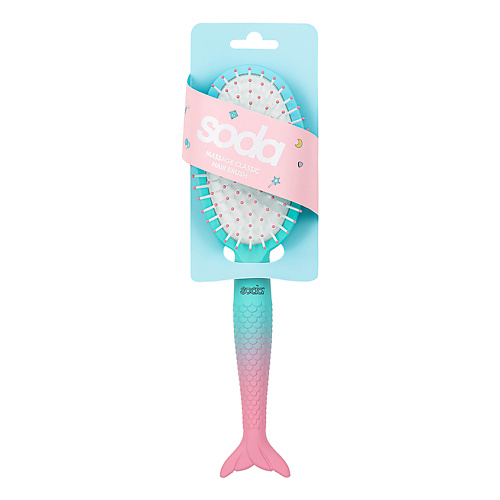 SODA Щетка для волос массажная классическая #mermaidhair курительная трубка для табака командор классическая 16 см
