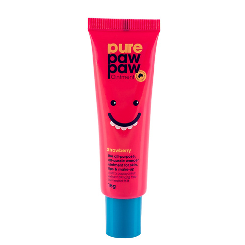 PURE PAW PAW Бальзам для губ восстанавливающий с ароматом Клубничный смузи бальзам для губ pure paw paw ointment cherry восстанавливающий с ароматом вишни 15 г
