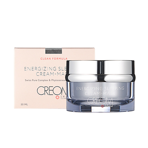 CREOM Крем-маска ночная энергетическая Energizing Sleeping Cream-Mask сыворотка ollin professional для окрашенных волос яркость а энергетическая 6 15 мл