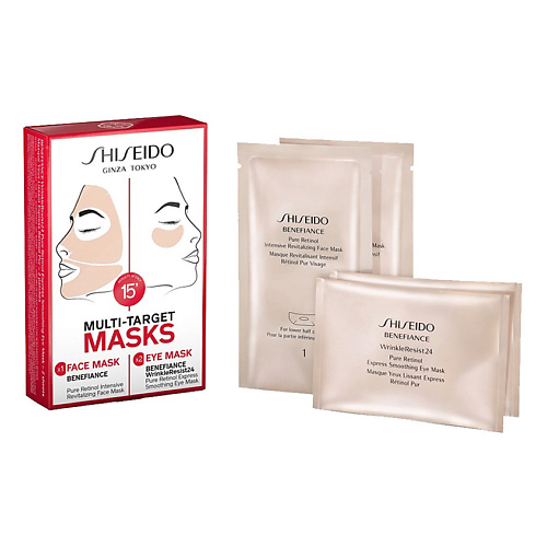SHISEIDO Набор масок для лица и глаз BENEFIANCE WRINKLERESIST24 набор масок для лица с коллагеном витаминизирующий