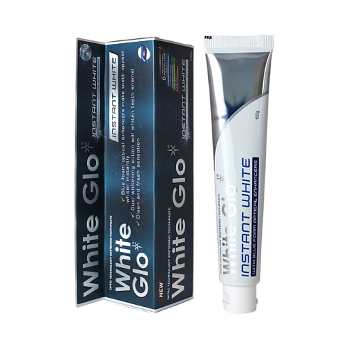 WHITE GLO Зубная паста мгновенное отбеливание arepo зубная паста в таблетках комплексное отбеливание 55