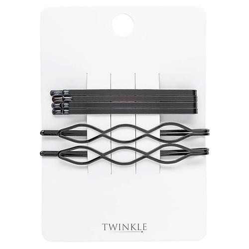 TWINKLE Заколки-невидимки для волос SHINING BROWN невидимки 40 мм волна черные h10532 15b 250 г