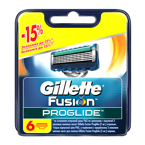 GILLETTE Сменные кассеты для бритья FUSION ProGlide gillette сменные кассеты mach3 turbo 6 шт