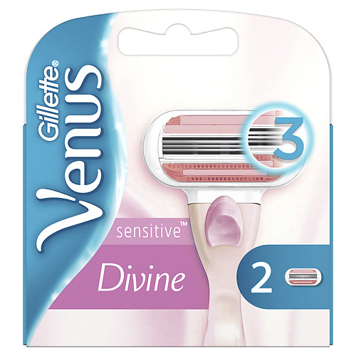 GILLETTE Сменные кассеты для бритья Venus Divine Sensitive сменные кассеты для бритья bic flex hybrid 3 8 шт