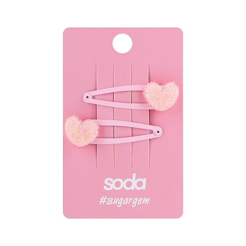 SODA Заколки для волос PINK HERTS #sugargem перманентный крем краситель для волос expert color 8022033104304 pink розовый корректор 100 мл