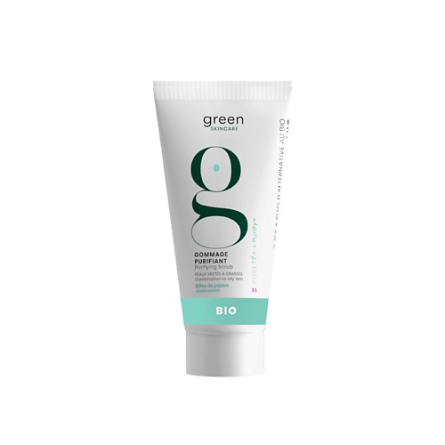 GREEN SKINCARE Очищающий скраб с гранулами жожоба, улучшающий текстуру кожи Purity+ green skincare освежающий тоник с соком алоэ и нони clarity