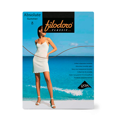 FILODORO Колготки женские 8 ден Absolute Summer Nero cool water pacific summer edition for women