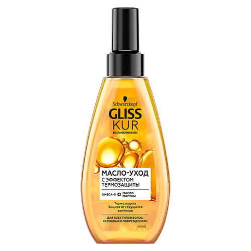ГЛИСС КУР GLISS KUR Спрей-масло для волос с эффектом термозащиты Oil Nutritive бальзам для волос gliss kur oil nutritive для секущихся волос 360 мл