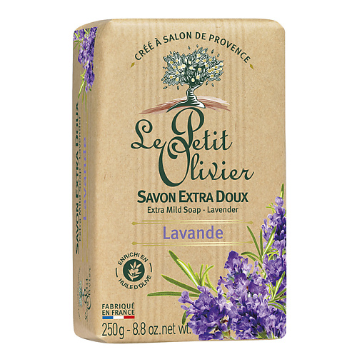 LE PETIT OLIVIER Мыло нежное Лаванда Lavande Extra Mild Soap ла флорентина мыло лимон и лаванда 200г