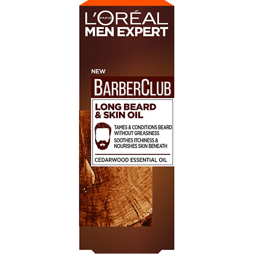 Гель для лица L'ORÉAL PARIS L'OREAL PARIS Гель-масло для длинной бороды, смягчающее, с маслом кедрового дерева Men Expert Barber Club Long Beard & Skin Oil