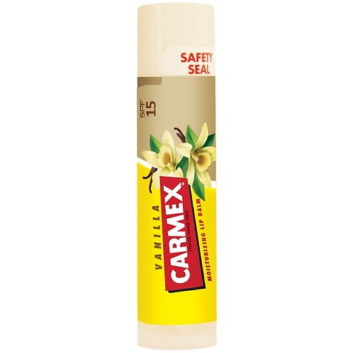 CARMEX Бальзам для губ с ароматом ванили в стике с SPF 15 efe l arome бальзам для губ с эфирным маслом литсеи и ванили восстановление лимонная карамель 4 3