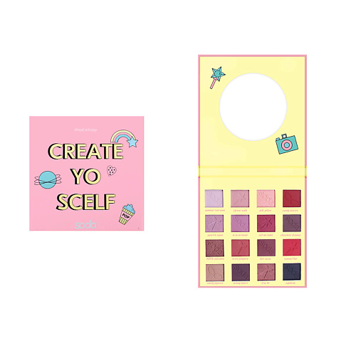 Тени для век SODA EYESHADOW PALETTE #makeitslay Тени для век CREATE YO'SCELF