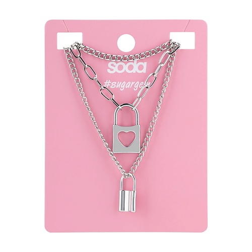 SODA Ожерелье CHAIN 3-IN-1 SILVER COLOR #sugargem