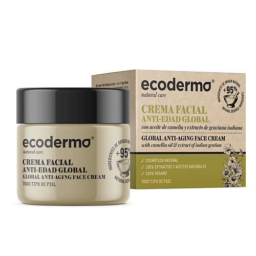 цена Крем для лица ECODERMA Крем для лица антивозрастной Global Anti-Aging Face Cream