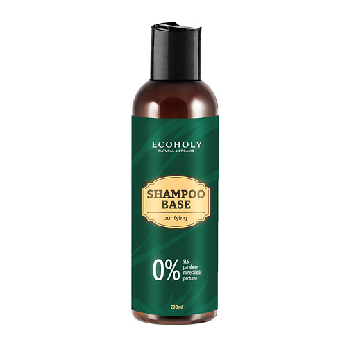 ECOHOLY Шампунь для волос бессульфатный очищающий Shampoo Base Purifying the plant base лосьон очищающий pure n