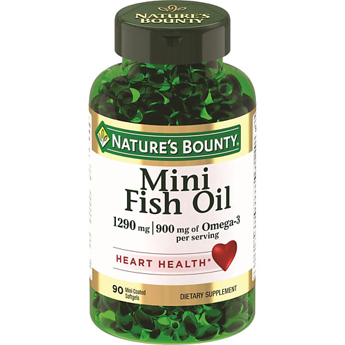 NATURE'S BOUNTY Омега-3 900 мг norvegian fish oil омега 3 жир печени трески
