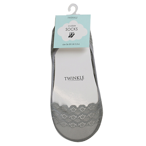 TWINKLE Кружевные следки TWINKLE, цвет: серый, форма 7 носки детские зайка с шарфом серый р р 14 16