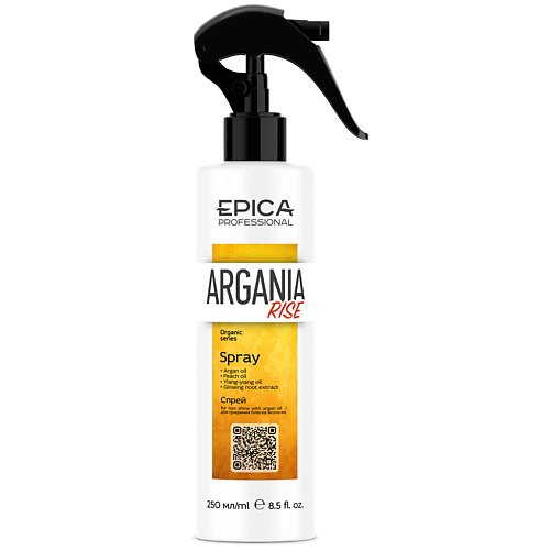 EPICA PROFESSIONAL Спрей для придания блеска волосам с комплексом масел ARGANIA RISE ORGANIC текстурирующий спрей воск finishing 5 масел