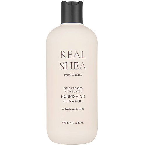 RATED GREEN Питательный шампунь с маслом ши Real Shea Nourishing Shampoo rated green шампунь восстанавливающий с маслом арганы для сухих вьющихся и поврежденных волос real argan repairing shampoo