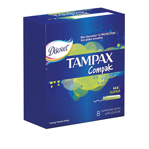 TAMPAX Compak Тампоны женские гигиенические с аппликатором Super Single tampax compak тампоны женские гигиенические с аппликатором regular single