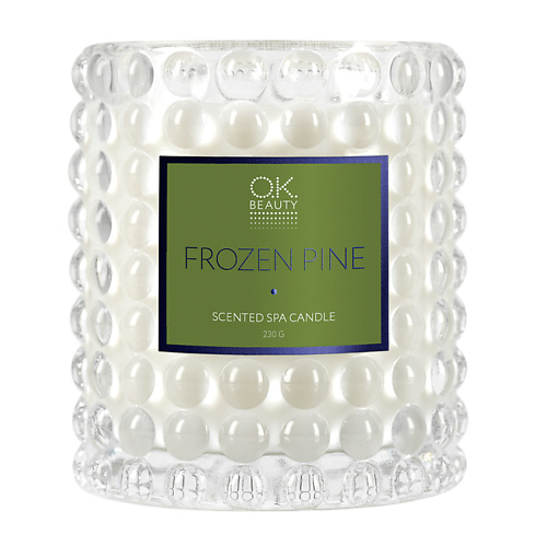 OK BEAUTY Ароматическая СПА свеча Scented SPA Candle Frozen Pine blazh candle интерьерная свеча bubble 150