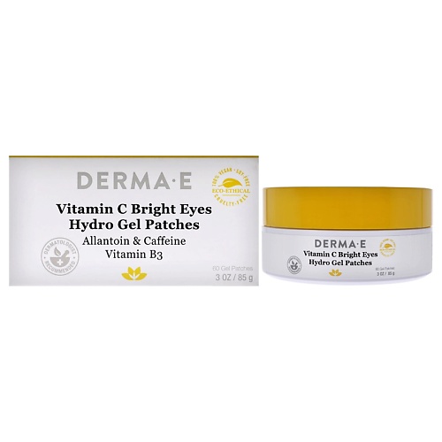 DERMA-E Патчи против темных кругов под глазами Vitamin C Bright Eyes Hydro Gel Patches женщина с глазами мадонны