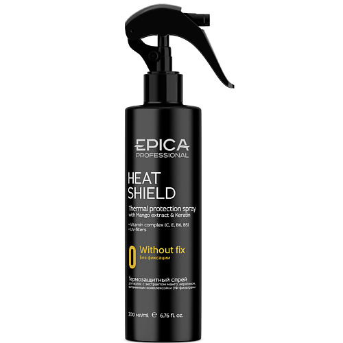 EPICA PROFESSIONAL Спрей для волос с термозащитным комплексом Heat Shield epica professional порошок для обесцвечивания графит bleaching powder graphite 500 гр
